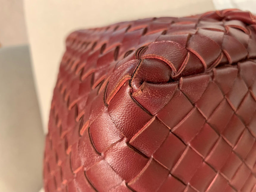 Bottega Veneta Andiamo Large Burgundy Handbag