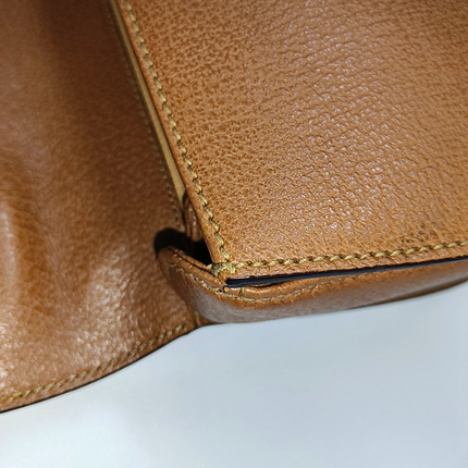 Sold Gucci Bamboo 1947 Top Handle Bag Leather Medium Tan Brown