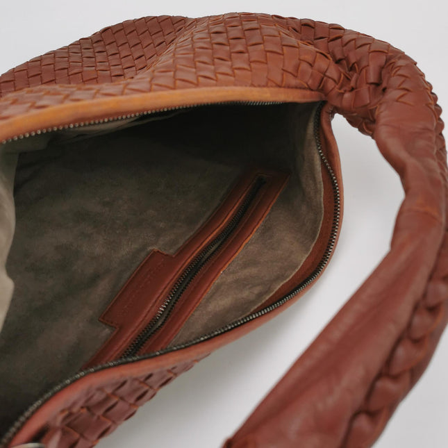 Bottega Veneta Hobo Bag Lambskin leather Brick Red 47cm