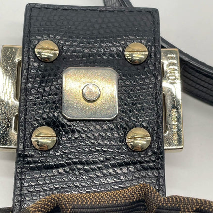 Sold Fendi Baguette Classic Zucca Print Fendi Monogram Glossy Embroidery Lizzard Skin Strap
