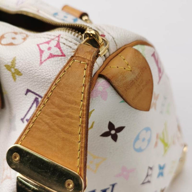 Louis Vuitton x Takashi Murakami Speedy 30 Lock White Multicolor