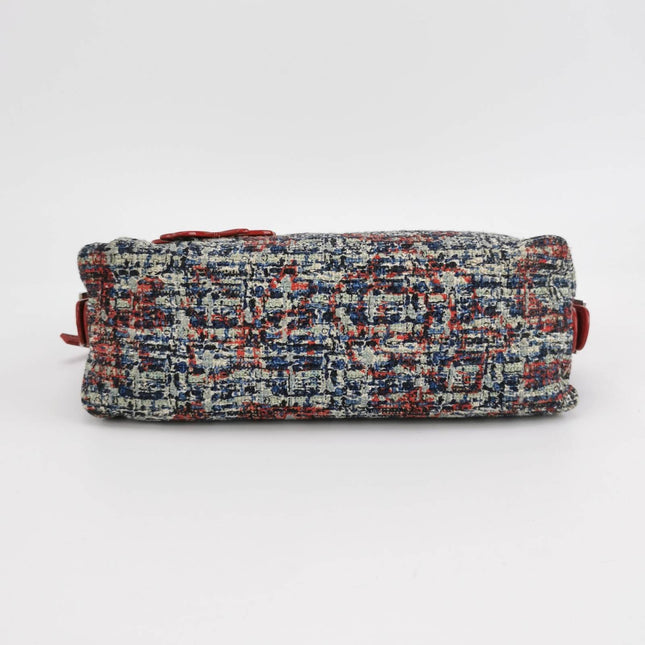 Chanel Tweed with Red Clover Charm Shoulder Bag