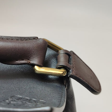 Loewe Puzzle Medium Polka Dots Brown Black Leather