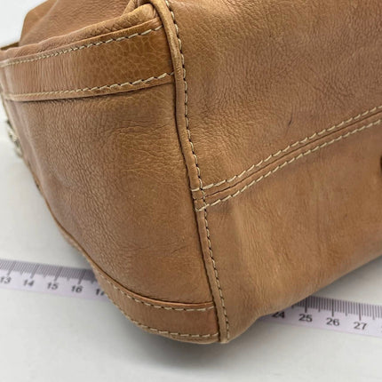 Dior Flight Medium Tan Brown Calfskin Leather Shoulder Bag