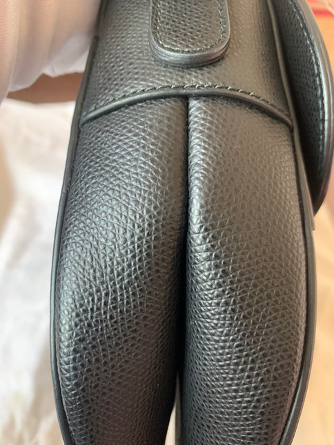 Sold Dior Saddle Black Medium Grained Leather Handbag with Gold Hardware