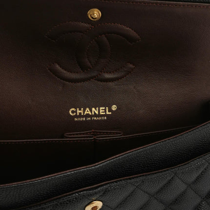 Chanel Classic Flap Medium 2015 Black Caviar Leather Gold Hardware