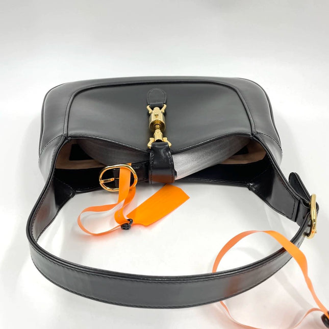 Sold Gucci Jackie 1961 Black Leather Bag Small with Adjustable Strap