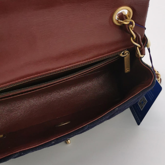 Chanel Classic Flap Mini Métiers d'Art Paris-Hamburg 2018 Wool Nautical Charms