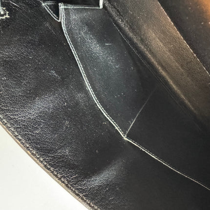 Hermes Kelly 32 Retourne Black Box Leather Gold HW 1987