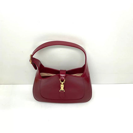 Gucci Jackie 1961 Red Burgundy Leather Bag Small Shoulder Bag