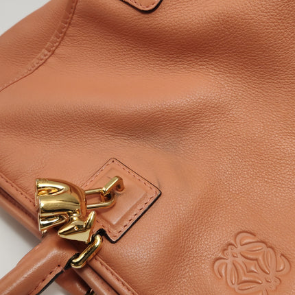 Loewe Amazona Medium 36 Light Coral Leather With Strap Goat Animal Lock