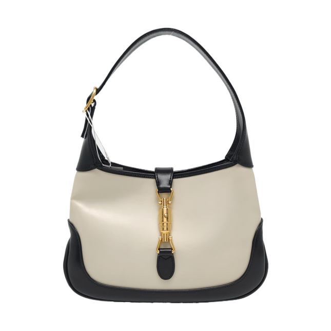 Gucci Jackie 1961 Small Black and White Leather Bag