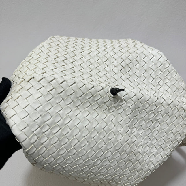 Bottega Veneta Maxi Convertible Tote Bag White Leather Two-way Carry 50cm