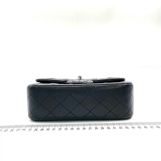 Chanel Classic Flap Mini Black Caviar Silver Hardware 2015-2016