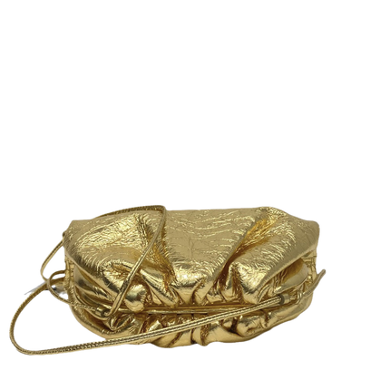 Sold Bottega Veneta Pouch Mini Gold Lambskin Leather