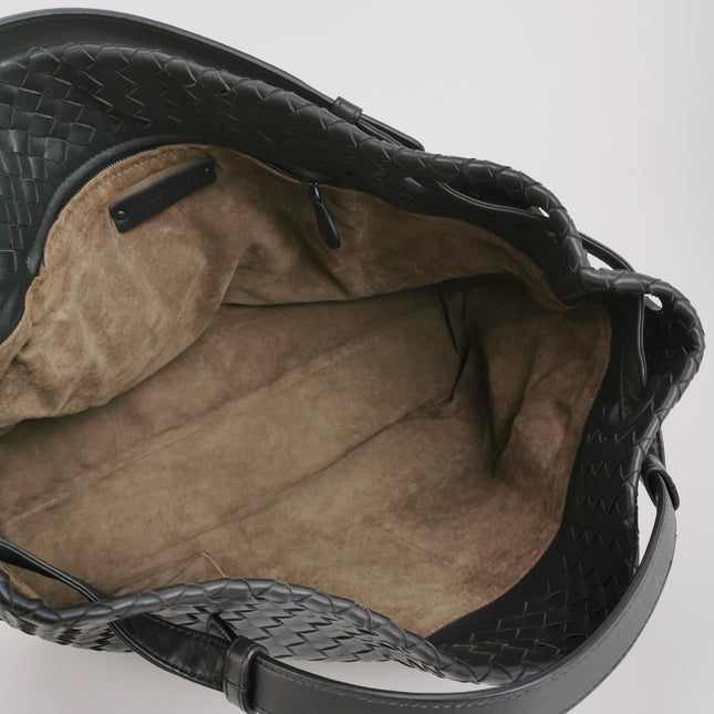 Bottega Veneta Garda Black Intrecciato Nappa Leather Large 33cm