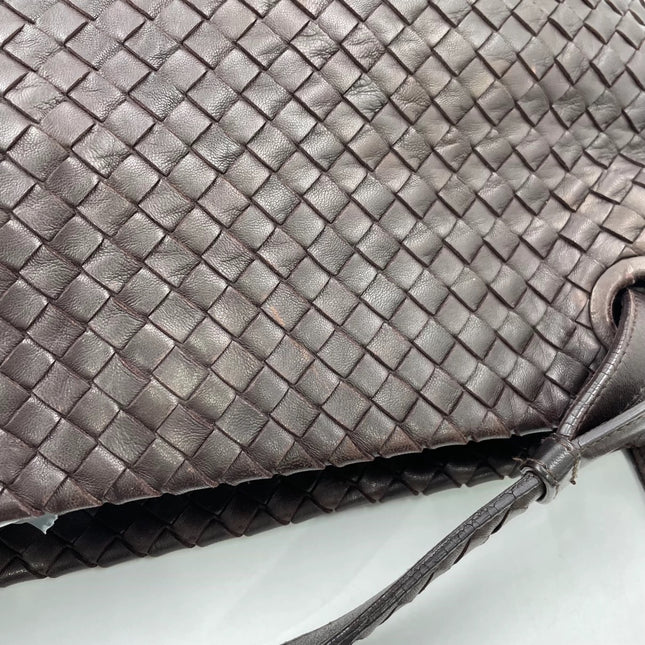 Bottega Veneta Garda Dark Brown Intrecciato Nappa Leather Large 33cm