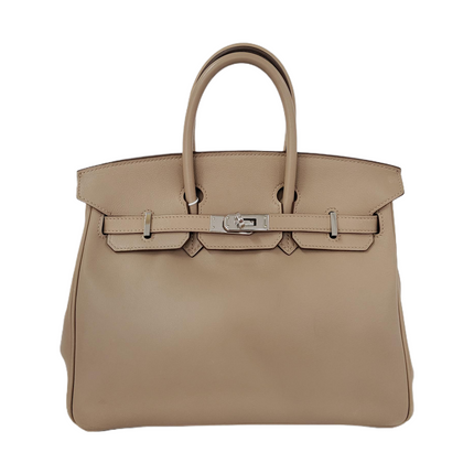 Hermes Birkin 25 Trech Grey Swift Leather Palladium Hardware 2016-Luxbags