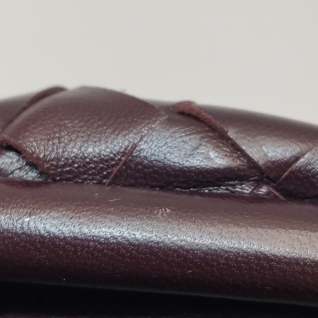 Bottega Veneta Pouch Large Intrecciato Dark Chocolate Brown Calfskin Leather