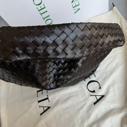 Bottega Veneta Hop Large Leather Fondant Chocolate Brown Hobo Bag