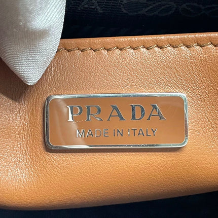 Prada Cleo Caramel Brown Leather Shoulder Bag