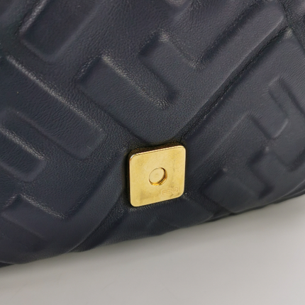 Sold Fendi Baguette Mini Navy Nappa Leather Crossbody Bag