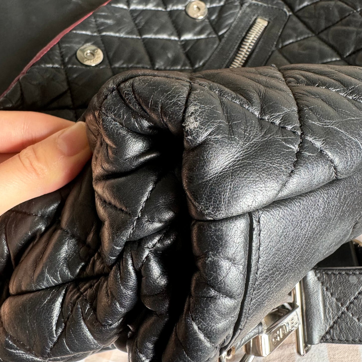 Chanel Coco Cocoon Flap Backpack Lambskin Leather Diamond Quilted Black, 2009-2010