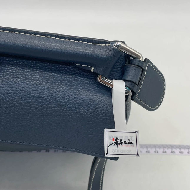 Loewe Puzzle Small Navy Grained Calfskin Leather Bag