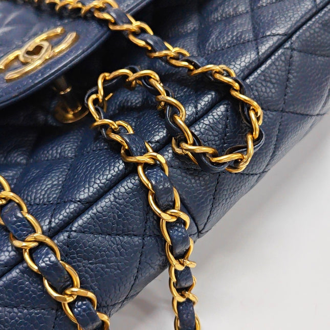 Chanel Paris Limited Medium Navy Caviar Leather Gold Hardware 2015-16