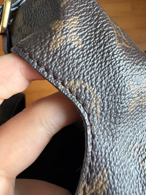 Louis Vuitton Atlantis Small Brown Monogram Canvas Bucket Bag with Strap