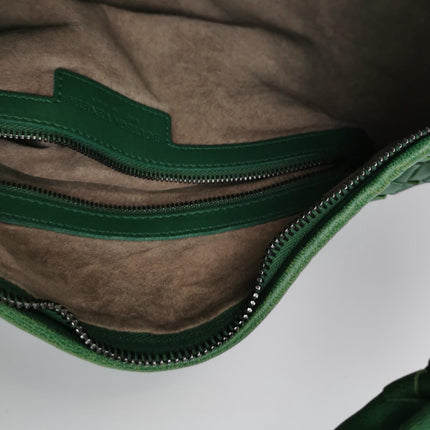 Bottega Veneta Hobo Bag Lambskin Leather Green 40cm