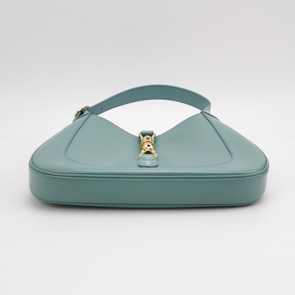 Gucci Jackie 1961 Small Blue Leather Bag with Adjustable Strap