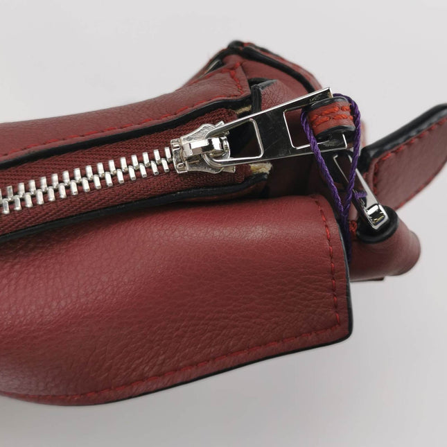 Sold Loewe Puzzle Mini Multicolor Burgundy Calfskin Leather Crossbody Bag