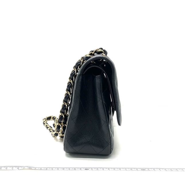 Chanel Classic Flap Jumbo Black Caviar Leather Double Flap with Gold Hardware, 2012
