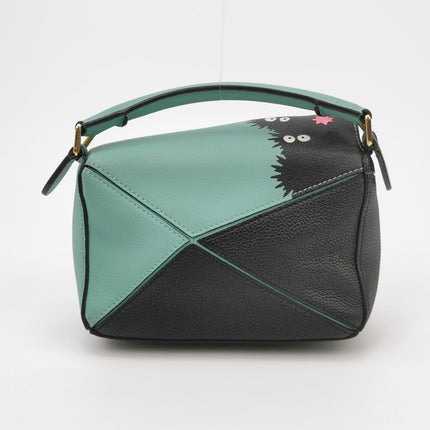 Loewe x Studio Ghibli Collection Susuwatari Mini Puzzle Green Crossbody Bag