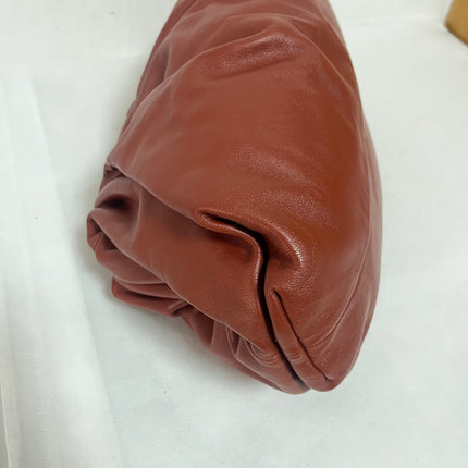 Bottega Veneta Pouch Calfskin Leather Brick Red Large