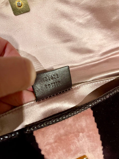 Sold Gucci Horsebit 1955 Large Velvet Purple Shoulder Bag