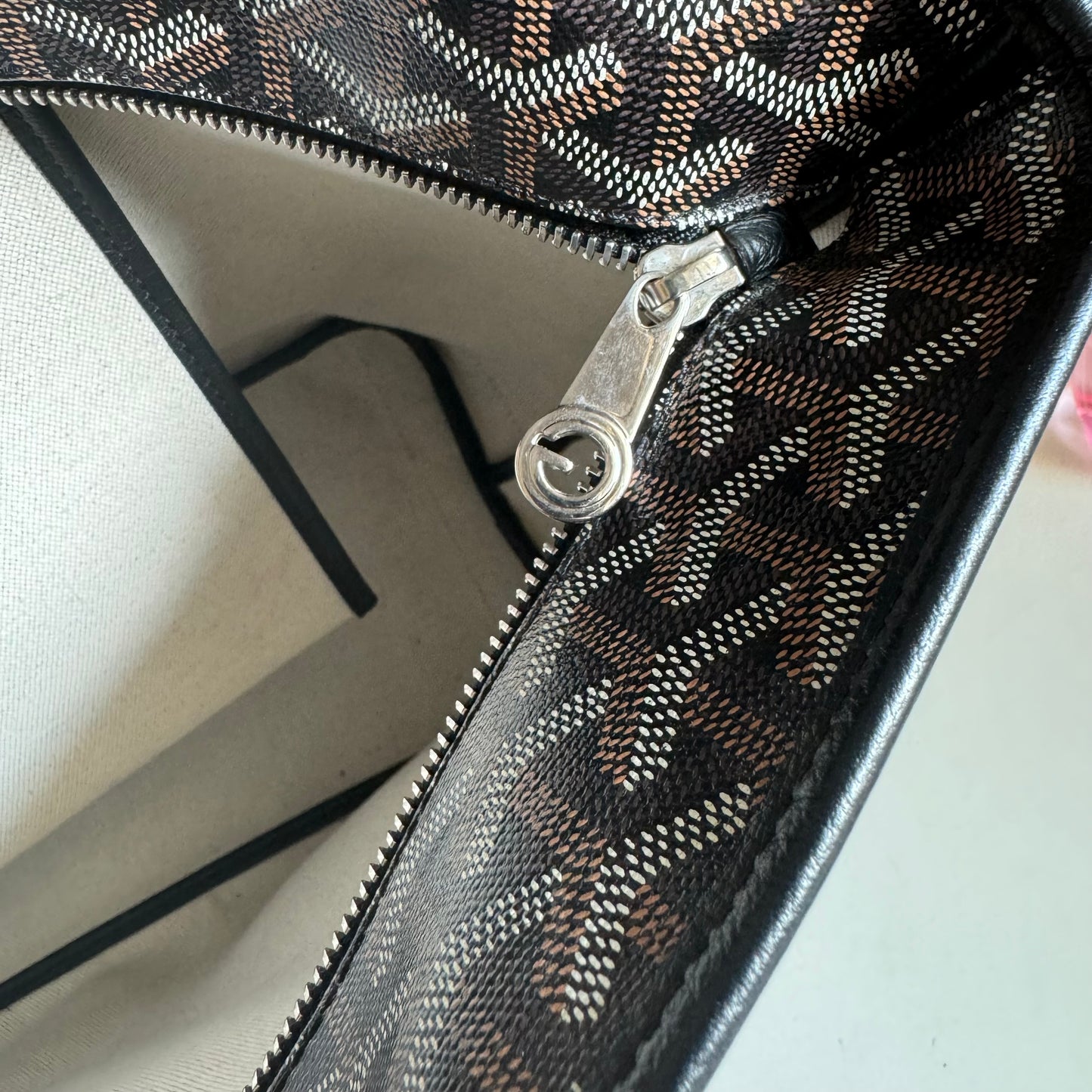 Goyard Artois GM Large Black French Bulldog Reinforced Corners and Zipper