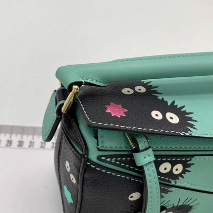 Loewe x Studio Ghibli Collection Susuwatari Mini Puzzle Green Crossbody Bag