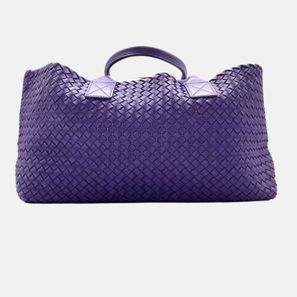 Bottega Veneta Cabat Large Intreccio Leather Tote Bag Purple with Pouch 40cm-Luxbags