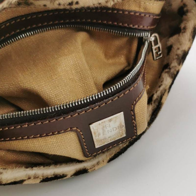 Sold Fendi Baguette Pony-style Calfskin Leather Brown Printed on Beige