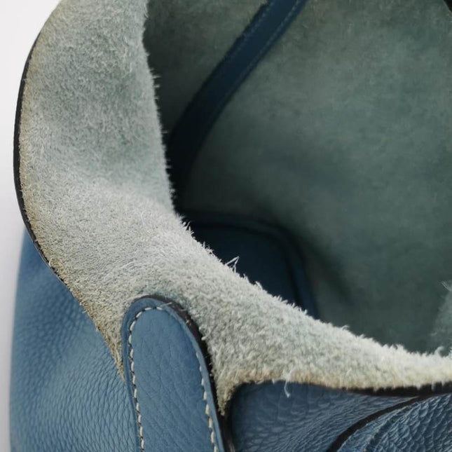 Hermes Picotin 18 Clemence Taurillon Leather Blue Jean 2015