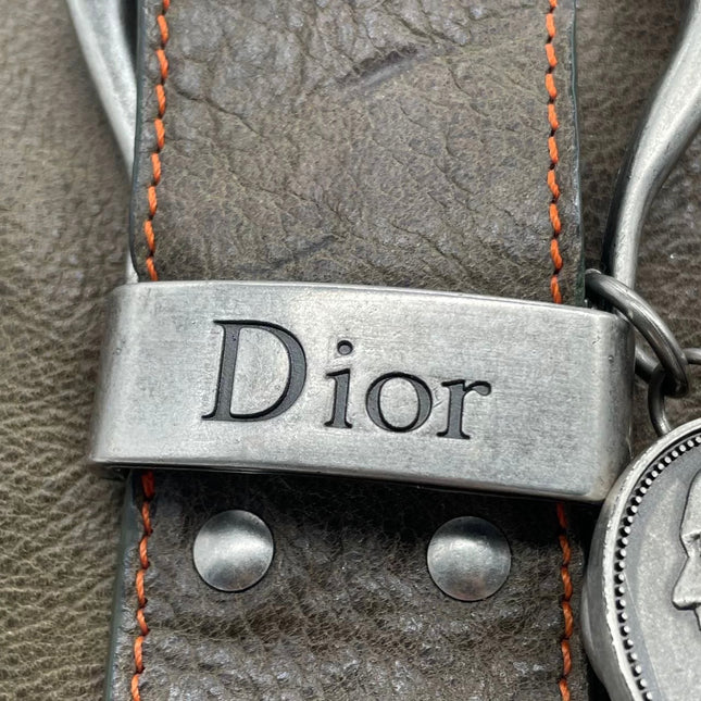 Dior Vintage Gaucho Large Brown Leather Crossbody Bag 36cm