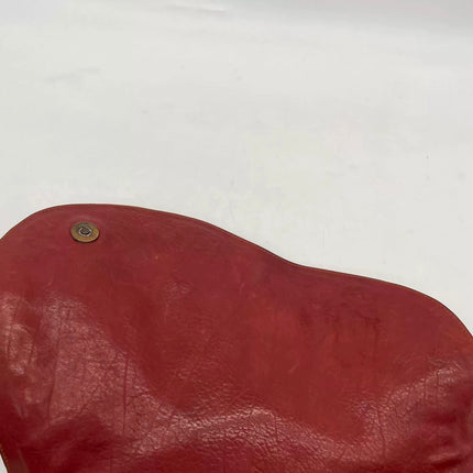 Dior Vintage Gaucho Large Red Leather Crossbody Bag