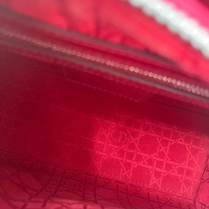 Sold Lady Dior Medium Bag Red Patent Leather SKU 0194