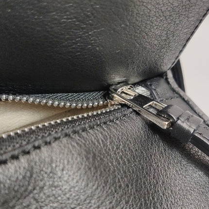 Loewe Puzzle Medium Black Smooth Leather White Logo 2016