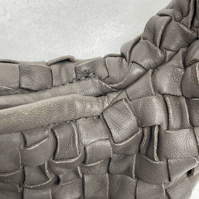 Bottega Veneta Hobo Bag Lambskin leather Grey Medium 40cm