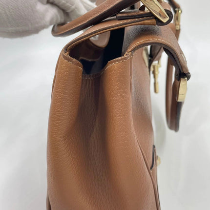 Gucci Piston Lock Brown Bardot Small Vintage Handbag