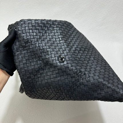 Sold Bottega Veneta Maxi Convertible Tote Bag Hobo Black Leather Two-way Carry 50cm