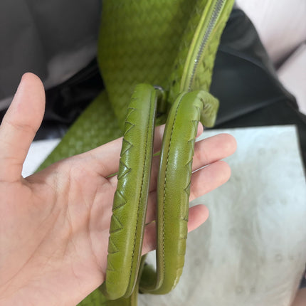 Bottega Veneta Maxi Convertible Tote Bag Hobo Green Leather Two-way Carry 52cm